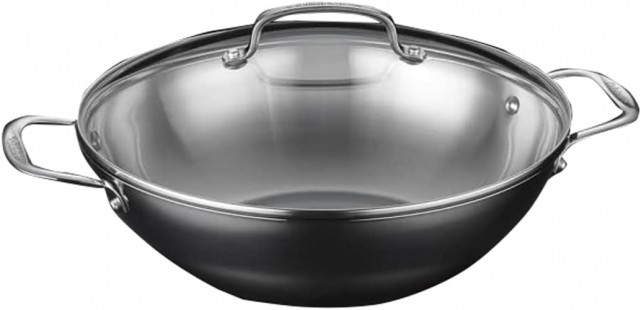 Cuisinart Stainless Steel Stir Fry & Wok Pan with Cover, 12 Inch