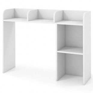 Costway Desk Bookshelf Desktop Storage Organizer Display Shelf Rack Dorm Office White