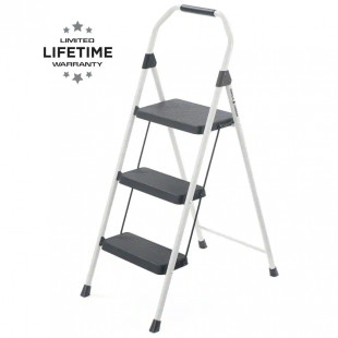 Gorilla Ladders 3-Step Compact Steel Step Stool w/ 225 lb. Load Capacity