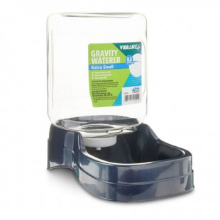 Vibrant Life Gravity Pet Waterer, Dark Blue, x-Small for Cats and Dogs, 0.5 Gallons