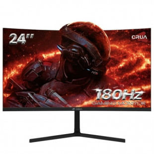 CRUA 24" 165Hz/180Hz Curved Gaming Monitor,FHD 1080P Computer Monitor,FreeSync,99% SRGB,Low Motion Blur-Black