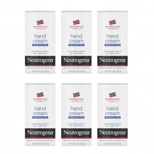 Neutrogena Norwegian Formula Moisturizing Hand Cream, Glycerin, Fragrance-Free, 2oz, Pack of 6