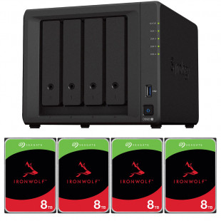 Synology DiskStation DS923+ 4-Bay NAS with 4x IronWolf 8TB 7200 RPM NAS Hard Drives