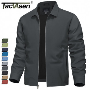 Men's Lightweight Bomber Jacket Full-Zip Spring Sport Track Coat Casual Outwear