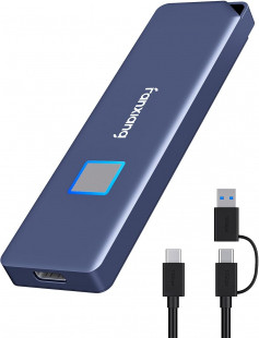 fanxiang 2TB Fingerprint SSD, Portable USB 3.2 Gen2, Up to 1050MB/s, Compatible with PS5, Android, Mac & Windows