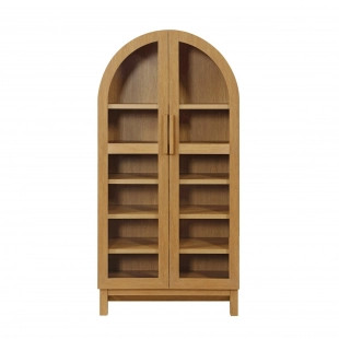 Better Homes & Gardens Juliet Arch Cabinet, Light Honey Finish