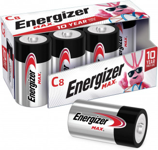 Energizer MAX C Batteries, Premium Alkaline C Cell Batteries (8 Battery Count)