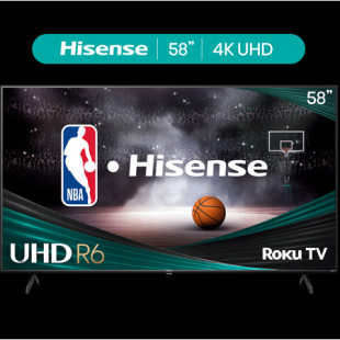 Hisense 58" Class 4K UHD LED LCD Roku Smart TV HDR R6 Series 58R6E3