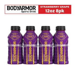 BODYARMOR SuperDrink Strawberry Grape Sports Drink, 12 fl oz bottles, 8 pack