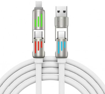 4-in-1 USB Charging Cable - 5-feet with 240W Power & Light