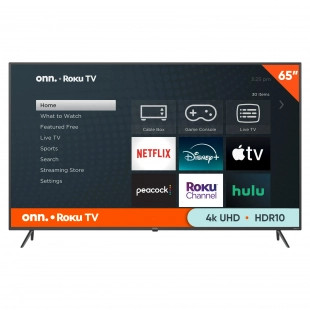 onn. 65" Class 4K UHD LED Roku Smart TV with HDR