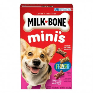 Milk-Bone Flavor Snacks Mini Dog Biscuits, Flavored Crunchy Dog Treats, 15 oz.