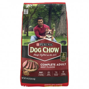 Purina Dog Chow Complete Adult Dry Dog Food, High Protein Real Beef, 44 lb Bag