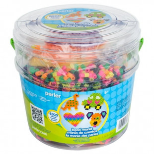 Perler Bead Mania Fused Bead Activity Bucket, Children Ages 6 and up, 8505 Pieces, Craft Kit